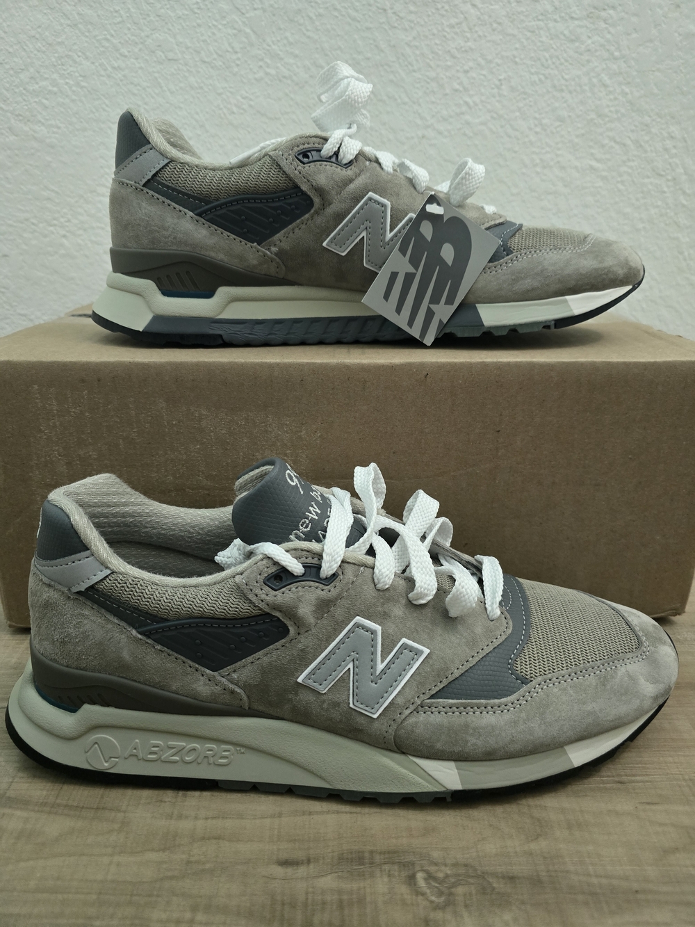 New Balance Men's 992 Grey Suede Athletic Sneakers